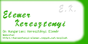 elemer keresztenyi business card